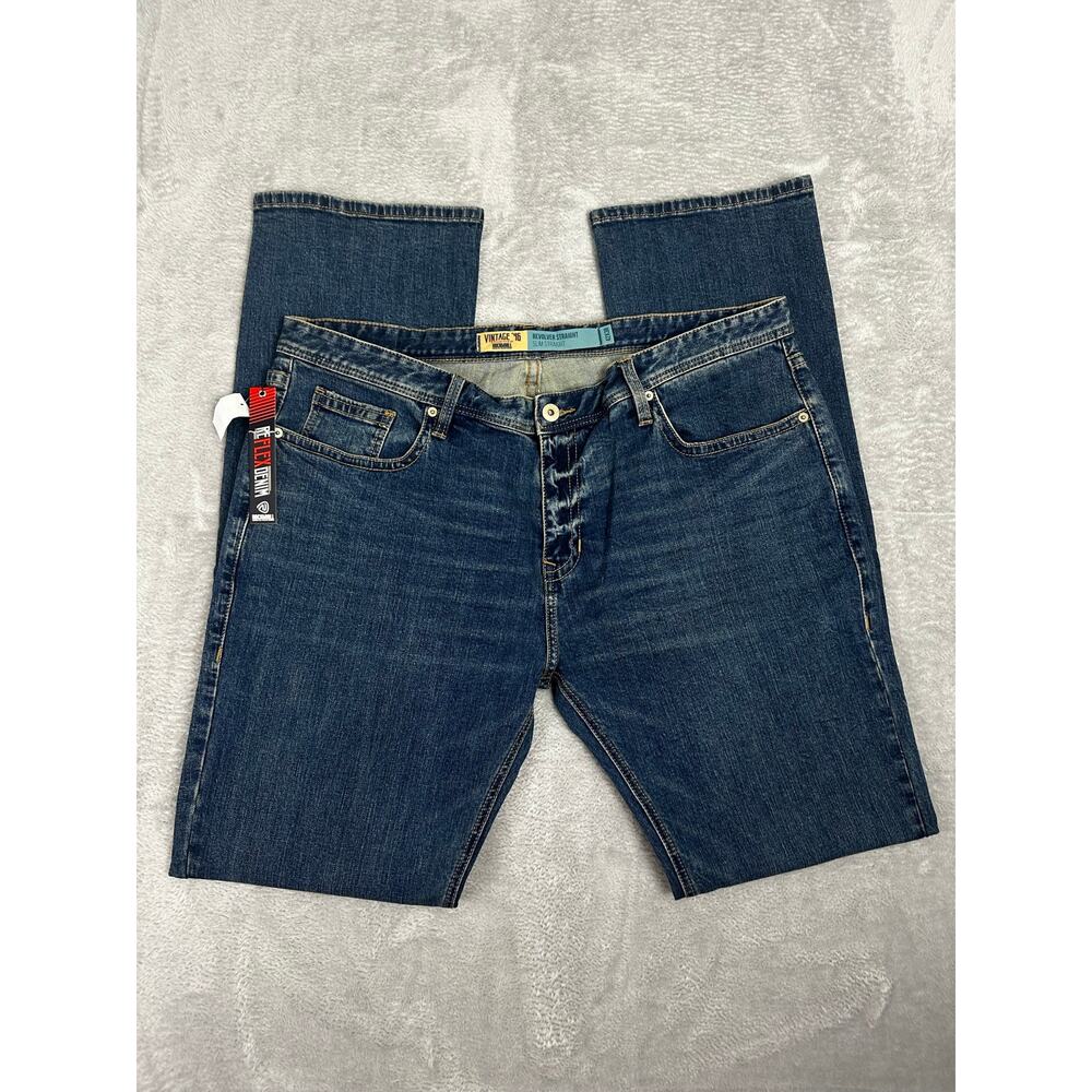 Rock and Roll Denim Revolver Regular Fit Straight Leg Jeans 42x38 Western